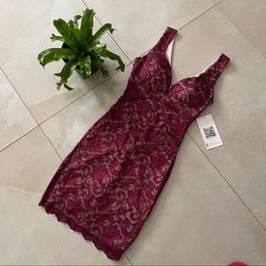 Burgundy lace dress